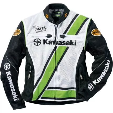 NARSON KAWASAKI RACING MOTORCYCLE MESH MOTORBIKE CE APPROVED ARMORS RIDING JACKET
