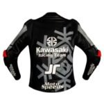 NARSON KAWASAKI RACING TEAM MOTORCYCLE COWHIDE LEATHER BIKER JACKET