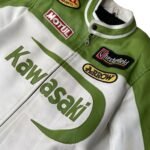 NARSON KAWASAKI ZX6R GREEN MOTORCYCLE RIDING GEAR LEATHER BIKER JACKET