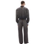 FERRARI BOMBER IN CHINE CHECK PRINTED NYLON