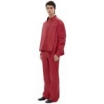 FERRARI OVERSHIRT JACKET IN DRAPED NAPPA LEATHER