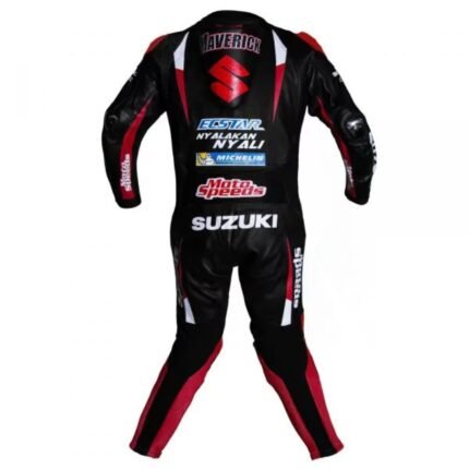 SUZUKI BLACK LEATHER MOTORCYCLE SUIT GP 2016