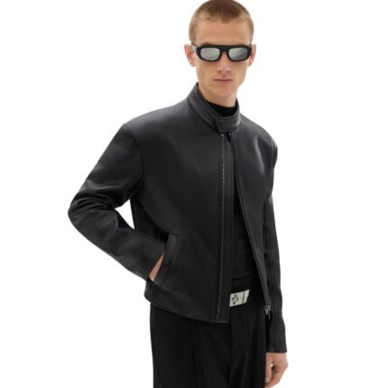 FERRARI BIKER JACKET IN NAPPA LEATHER