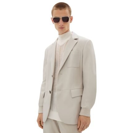 FERRARI BLAZER IN NAPPA LEATHER WITH KNIT CUFFS