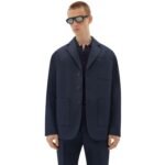 FERRARI BLAZER IN TWO TONE DOUBLE SIDED TECH FABRIC