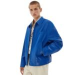 FERRARI BOMBER JACKET IN LIQUID LEATHER