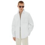 FERRARI OVERSHIRT JACKET IN LIQUID LEATHER