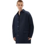 FERRARI SINGLE BREASTED COAT IN TWO TONE DOUBLE SIDED TECH FABRIC