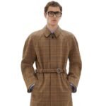 FERRARI TARTAN MOULINE WOOL COAT