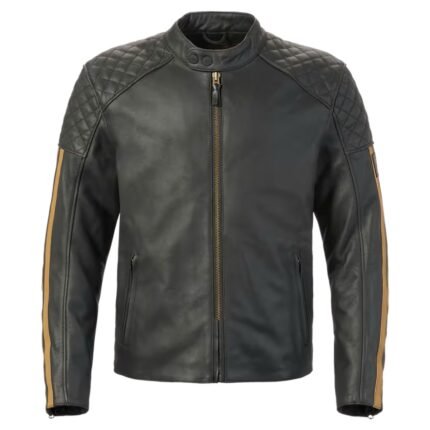 TRIUMPH X 007 BOND LIMITED EDITION LEATHER JACKET IN BLACK