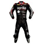APRILIA BLACK JORDI TORRES LEATHER RACING SUIT