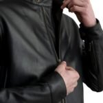 ZEN BLACK LEATHER BIKER JACKET
