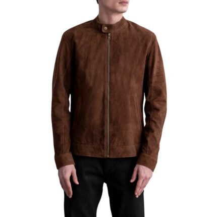 ZEN BROWN SUEDE BIKER JACKET