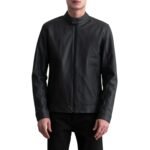 ZEN MATTE BLACK LEATHER BIKER JACKET