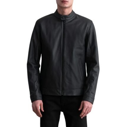 ZEN MATTE BLACK LEATHER BIKER JACKET