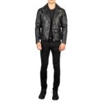 ARMAND BLACK LEATHER BIKER JACKET