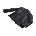 AUSTERE MATTE BLACK LEATHER BIKER JACKET