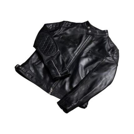 GATSBY BLACK LEATHER BIKER JACKET