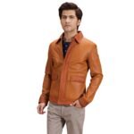 HUBERT TAN BROWN LEATHER JACKET