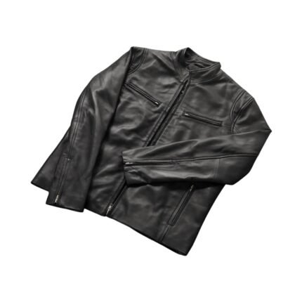IONIC BLACK LEATHER JACKET