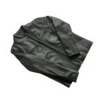 IONIC GREEN LEATHER BIKER JACKET