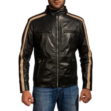 JACK BLACK LEATHER BIKER JACKET