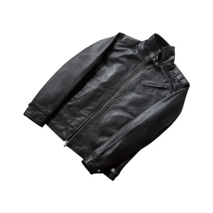 LEGACY BLACK LEATHER BIKER JACKET