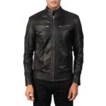 MACK BLACK LEATHER BIKER JACKET