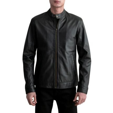 ZEN BLACK LEATHER BIKER JACKET