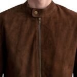 ZEN BROWN SUEDE BIKER JACKET