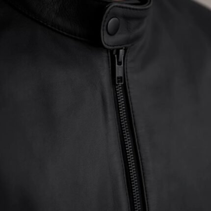 ZEN MATTE BLACK LEATHER BIKER JACKET