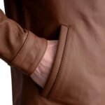ZEN MATTE BROWN LEATHER BIKER JACKET