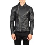 ARMAND BLACK LEATHER BIKER JACKET