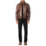DARREN BROWN LEATHER BIKER JACKET