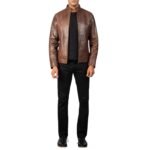 ALEX BROWN LEATHER BIKER JACKET