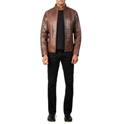 ALEX BROWN LEATHER BIKER JACKET