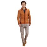 HUBERT TAN BROWN LEATHER JACKET
