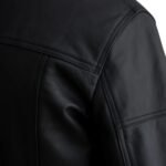 LAVENDARD MATTE BLACK LEATHER BIKER JACKET