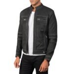 YOUNGSTER DISTRESSED BLACK LEATHER JACKET