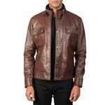 DARREN BROWN LEATHER BIKER JACKET