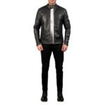 DEAN BLACK LEATHER BIKER JACKET
