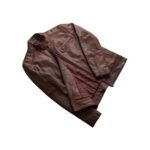 DEAN BROWN LEATHER BIKER JACKET