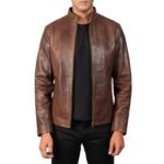 ALEX BROWN LEATHER BIKER JACKET