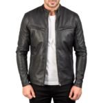 IONIC BLACK LEATHER JACKET