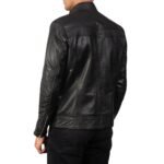 MACK BLACK LEATHER BIKER JACKET
