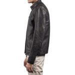 RUSTIC BROWN LEATHER BIKER JACKET