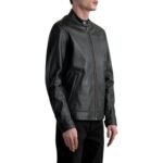 ZEN BLACK LEATHER BIKER JACKET