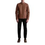 ZEN MATTE BROWN LEATHER BIKER JACKET