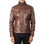 DARREN BROWN LEATHER BIKER JACKET