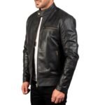 DEAN BLACK LEATHER BIKER JACKET
